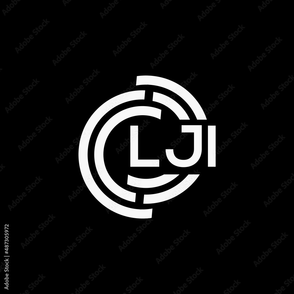 LJI letter logo design on black background.LJI creative initials letter logo concept.LJI vector letter design. LJI letter logo design on black background.LJI creative initials letter logo concept.LJI vector letter design.