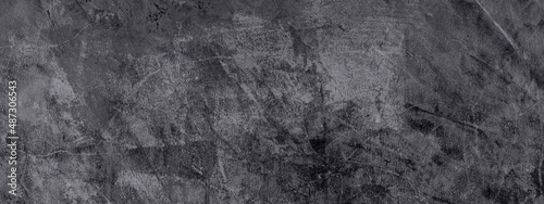 Fotografia black gray rough dark wall texture background