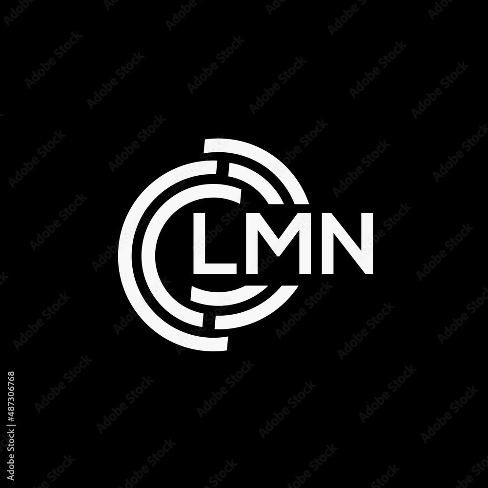 LMN letter logo design on black background.LMN creative initials letter logo concept.LMN vector letter design. LMN letter logo design on black background.LMN creative initials letter logo concept.LMN vector letter design.