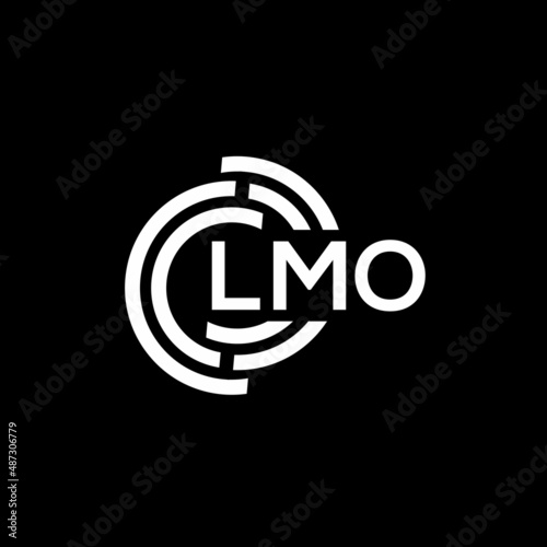 LMO letter logo design on black background.LMO creative initials letter logo concept.LMO vector letter design.