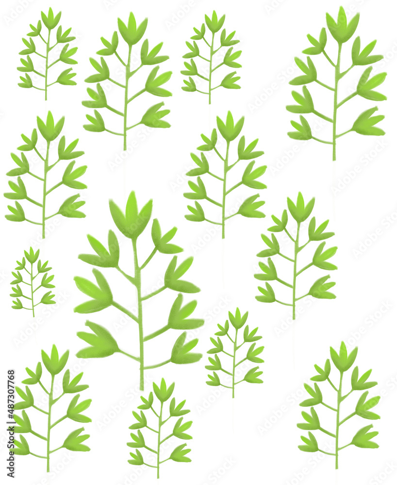 seamless pattern with green leaves seamless pattern with green leaves