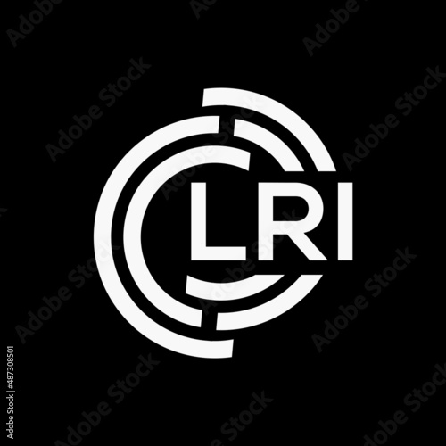 LRI letter logo design on black background.LRI creative initials letter logo concept.LRI vector letter design. photo
