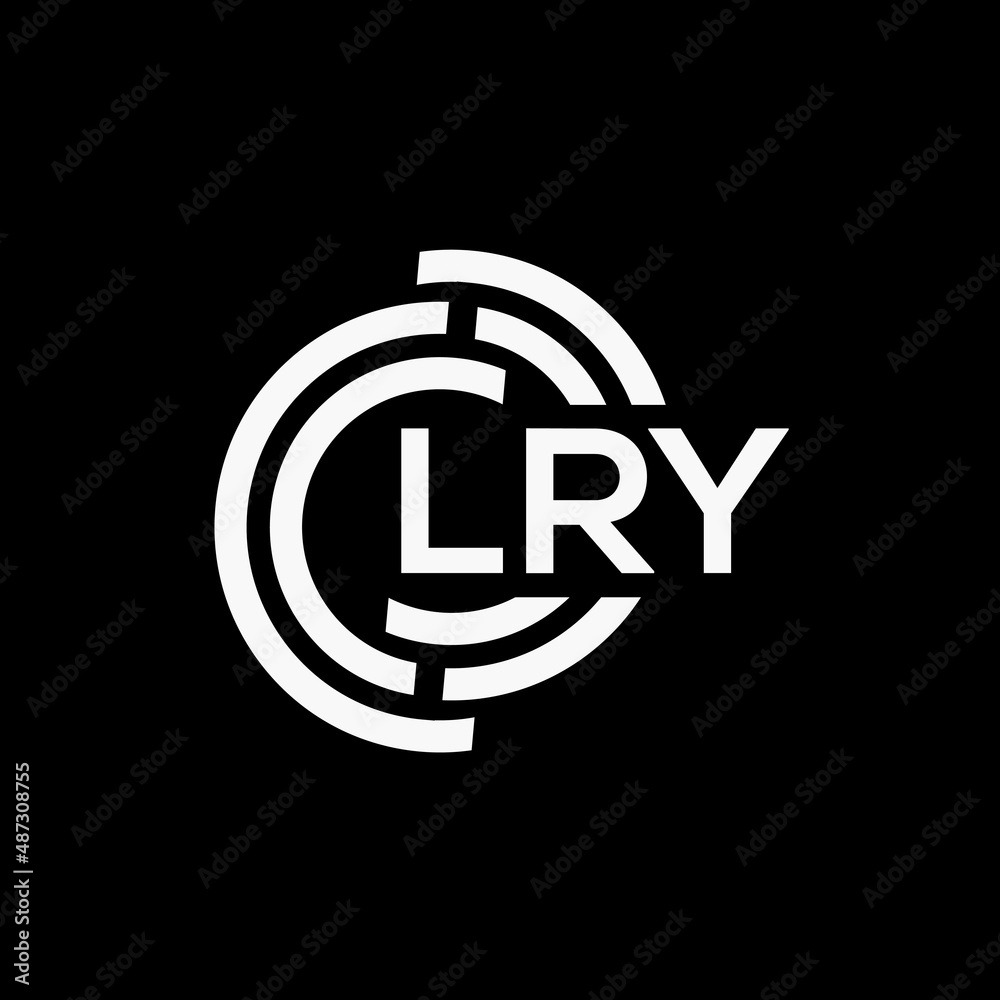 LRY letter logo design on black background.LRY creative initials letter logo concept.LRY vector letter design. LRY letter logo design on black background.LRY creative initials letter logo concept.LRY vector letter design.