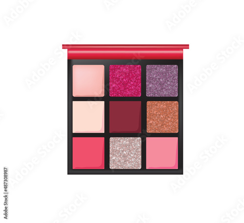 Eye shadow package. vector illustration