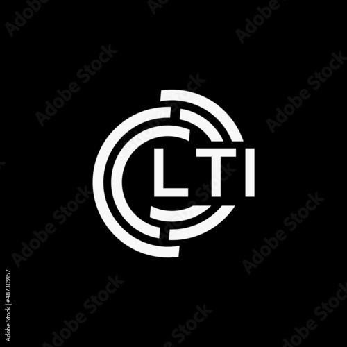 LTI letter logo design on black background.LTI creative initials letter logo concept.LTI vector letter design. photo