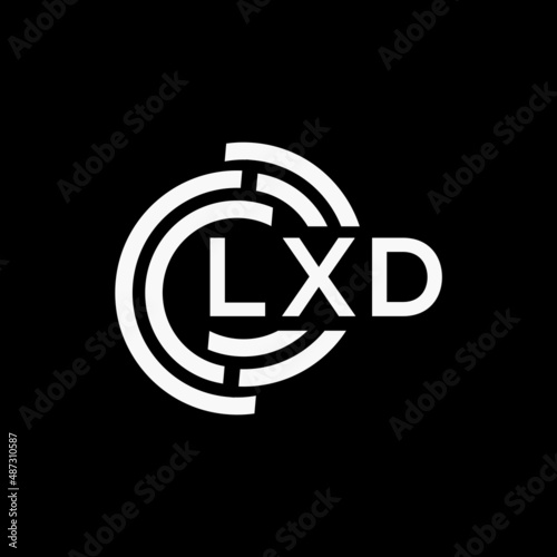LXD letter logo design on black background.LXD creative initials letter logo concept.LXD vector letter design.