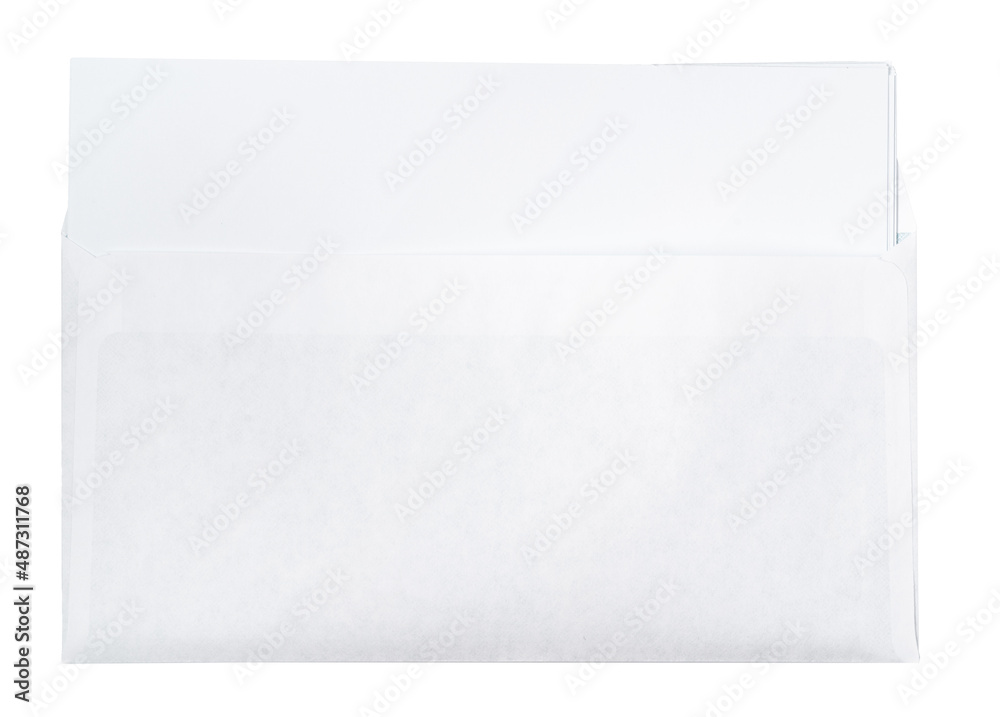 Blank envelope isolated on white background