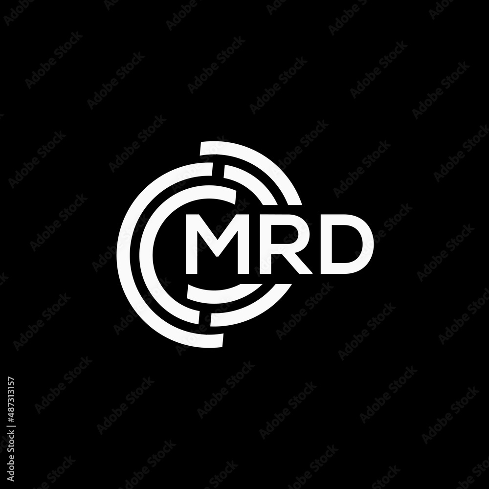 MRD letter logo design on black background.MRD creative initials letter logo concept.MRD vector letter design.