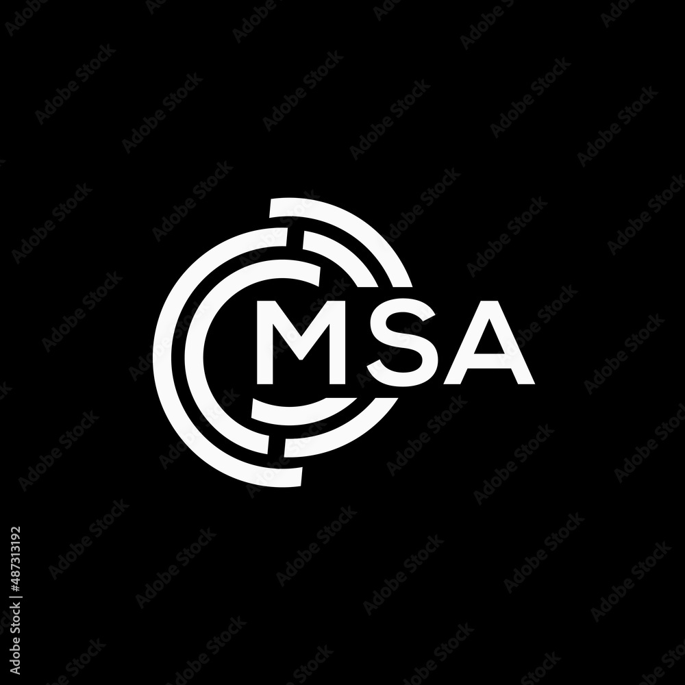 MSA letter logo design on black background.MSA creative initials letter logo concept.MSA vector letter design. MSA letter logo design on black background.MSA creative initials letter logo concept.MSA vector letter design.