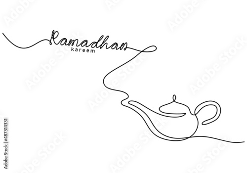 One continuous single line ...