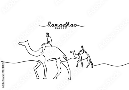 One continuous single line ...