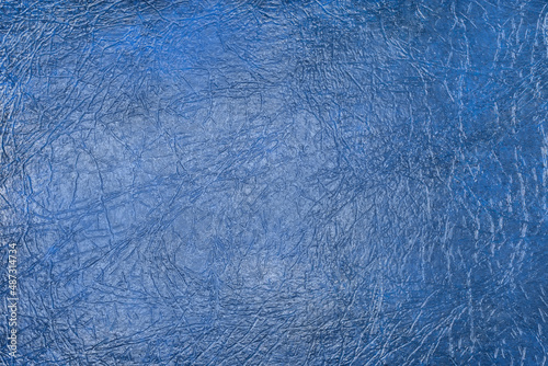 Εκτύπωση καμβά Blue imitation leather, texture, background