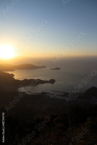 嵩山(屋代島) 周防大島の朝焼け『山口の自然　観光地』瀬戸内のハワイ山口 #周防大島　#嵩山山頂展望台​