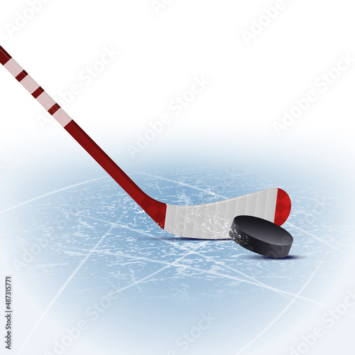 Realistic Hockey Illustration