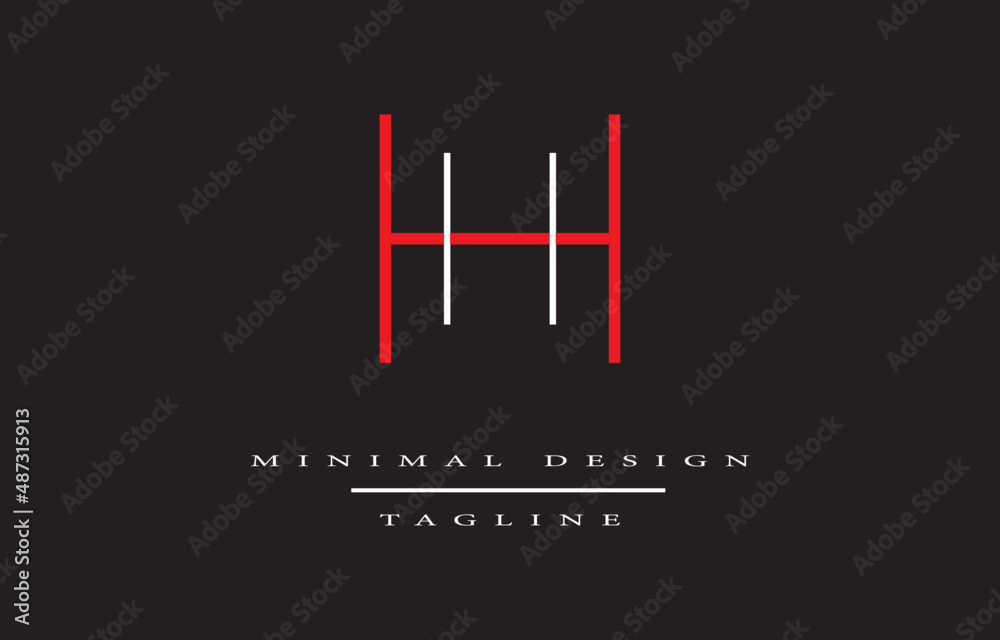 HH MINIMALIST LOGO DESIGN VECTOR ART ILLUSTRATION