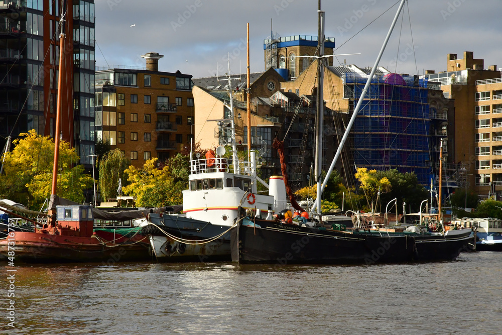London; England - october 21 2021 : cruise on the Thames river