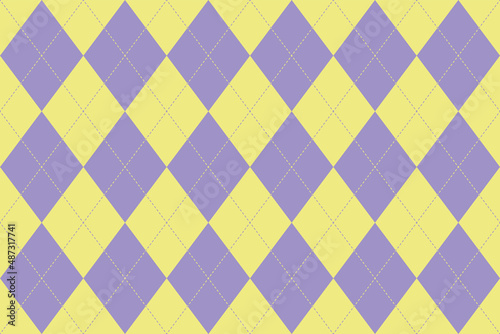 Argyle vector seamless pattern. Classic abstract geometric textile print imitation. Old fashioned knitted fabric pattern made of diamonds or lozenges.