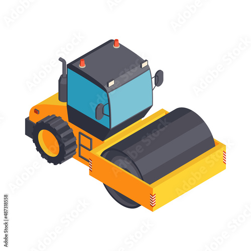 Isometric Road Roller