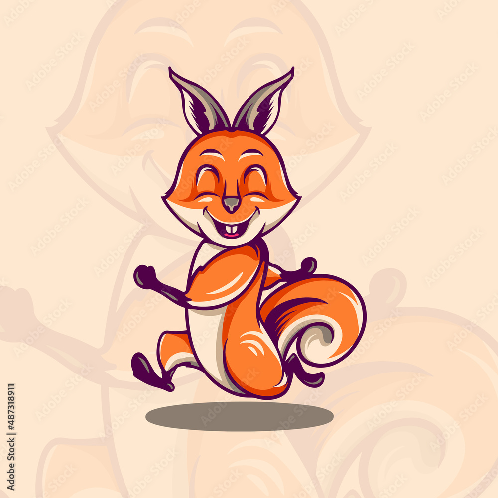 Fototapeta premium Squirrel Character Illustration