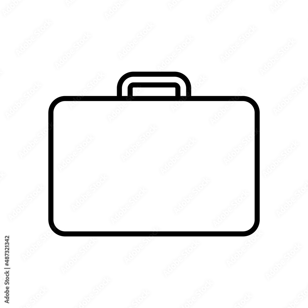Luggage line icon, vector outline logo isolated on white background Luggage line icon, vector outline logo isolated on white background