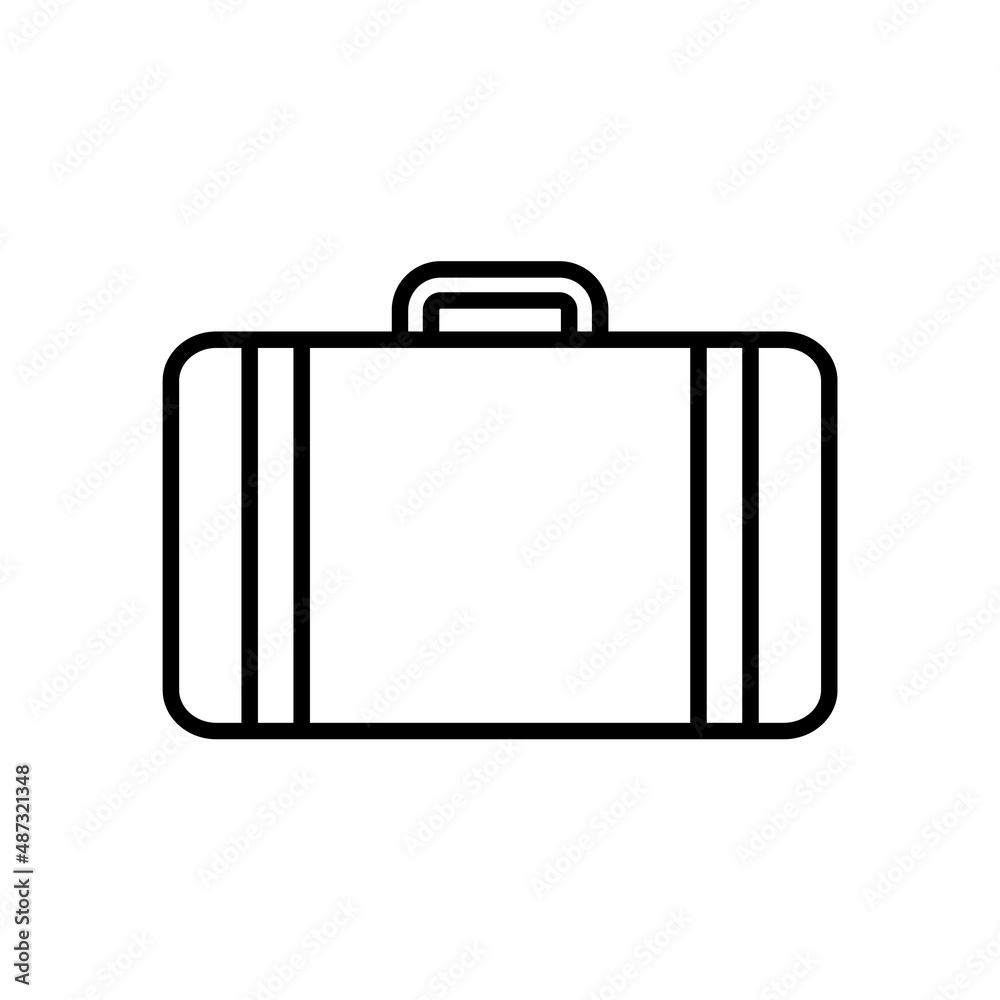 Luggage line icon, vector outline logo isolated on white background Luggage line icon, vector outline logo isolated on white background