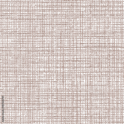 Seamless pattern, texture of burlap, canvas. Brown vector background.