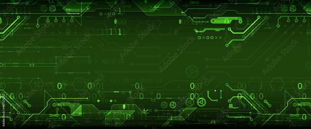 Naklejka premium Abstract background on technological and scientific topics. Various techno details. Vector format.