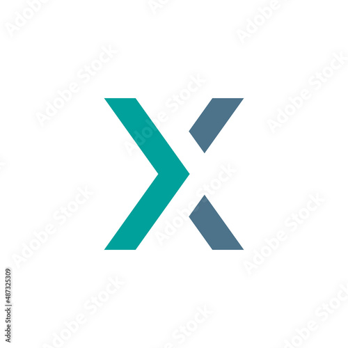 letter X logo arrow next design concept.