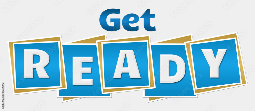 Get Ready Blue Blocks Text 