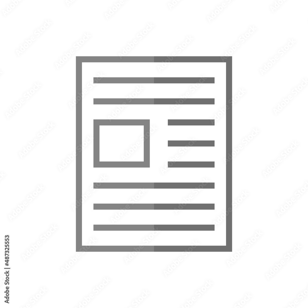 Newspaper grey flat vector icon Newspaper grey flat vector icon