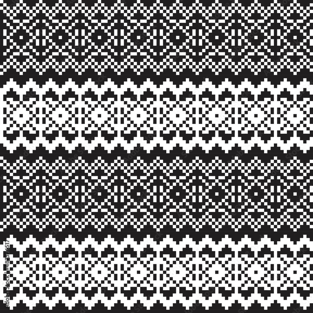 Christmas Fair Isle Seamless Pattern Design Christmas Fair Isle Seamless Pattern Design