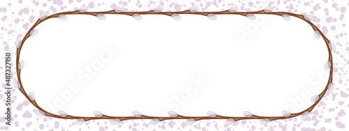 easter background sign text frame willow horizontal banner