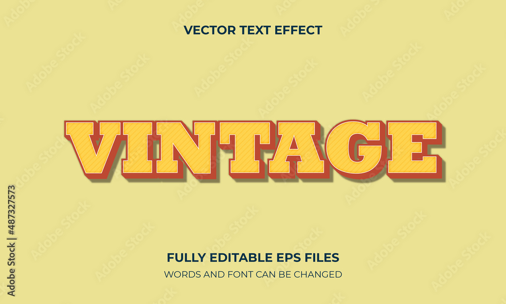 3D Vector Text Effect Template Design 3D Vector Text Effect Template Design