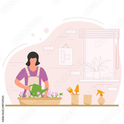 Girl Houseplant Home Gardening Floriculture Growth