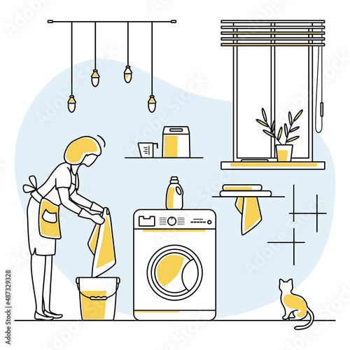 Vector Cleaning service Household Housekeeping