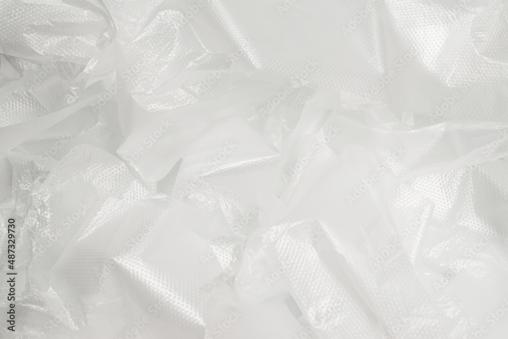 Obraz premium Plastic wihite background. Top view.