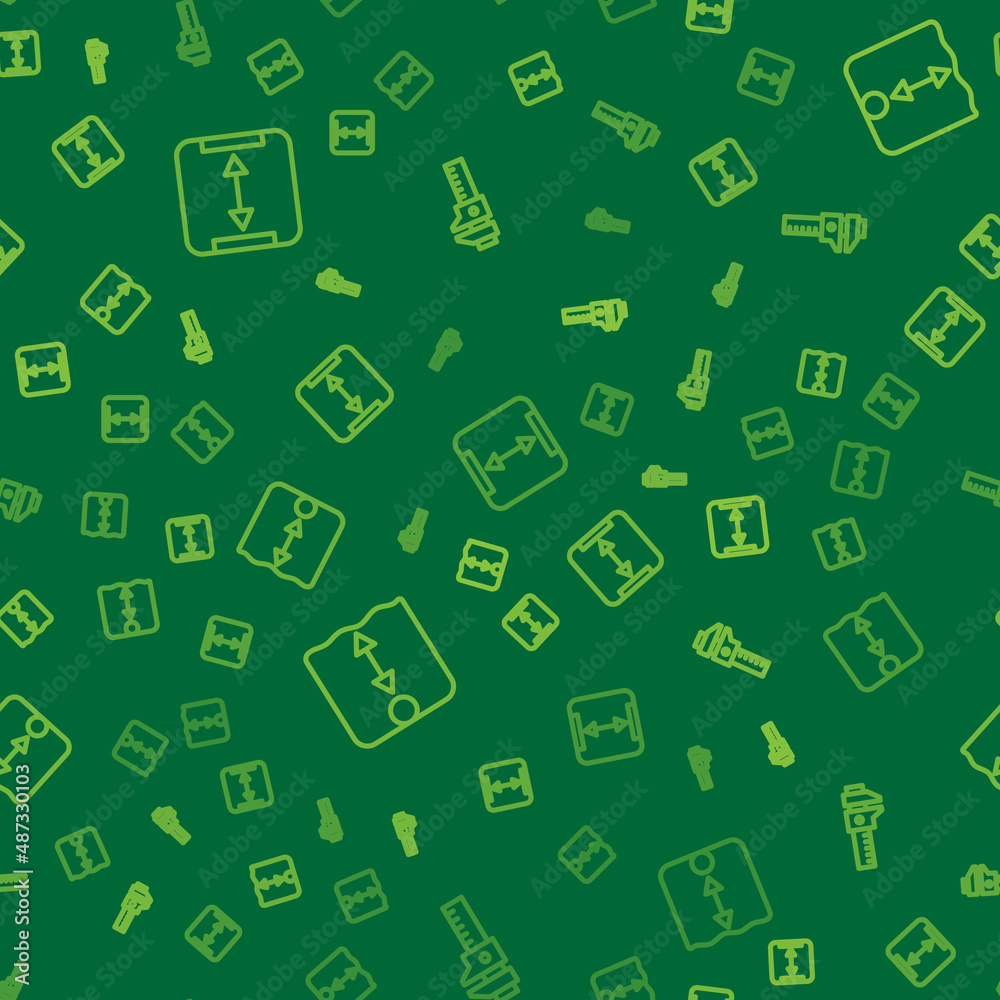 Set line Area measurement, Depth and Calliper or caliper and scale on seamless pattern. Vector Set line Area measurement, Depth and Calliper or caliper and scale on seamless pattern. Vector