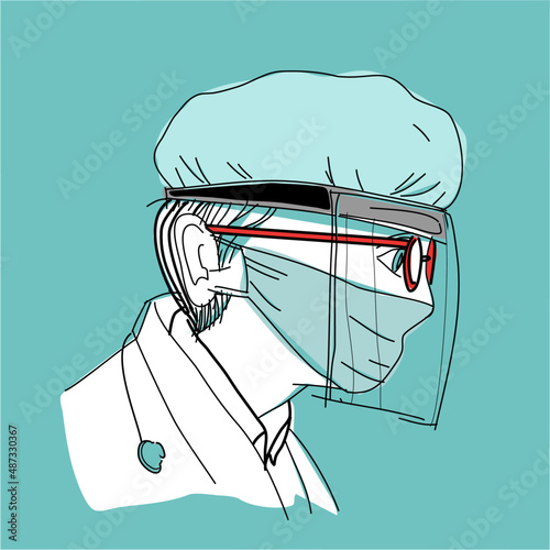 medical face shields for doctors and nurses fighting corona virus
