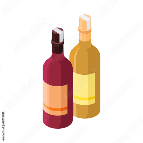 Wine Isometric Icon