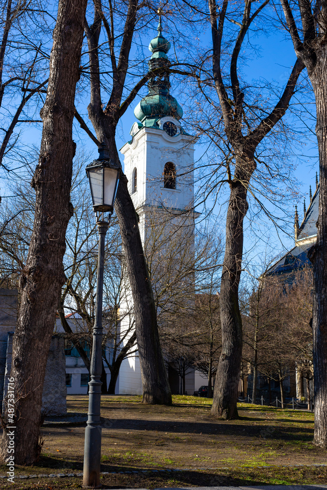 White Tower, the bell tower of the Archdean parish church of the Nativity of Virgin Mary.