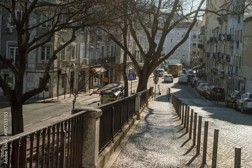 Lisbon  street in the city