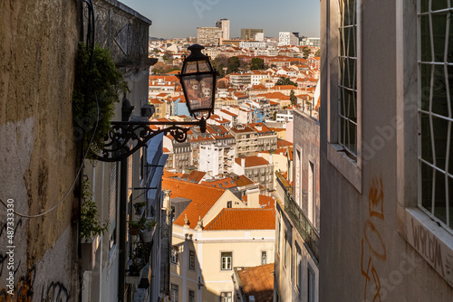 Obraz na płótnie Graça, Escadinhas Damasceno Monteiro, Lisbon w salonie