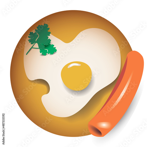 vector background with scrambled eggs, food
