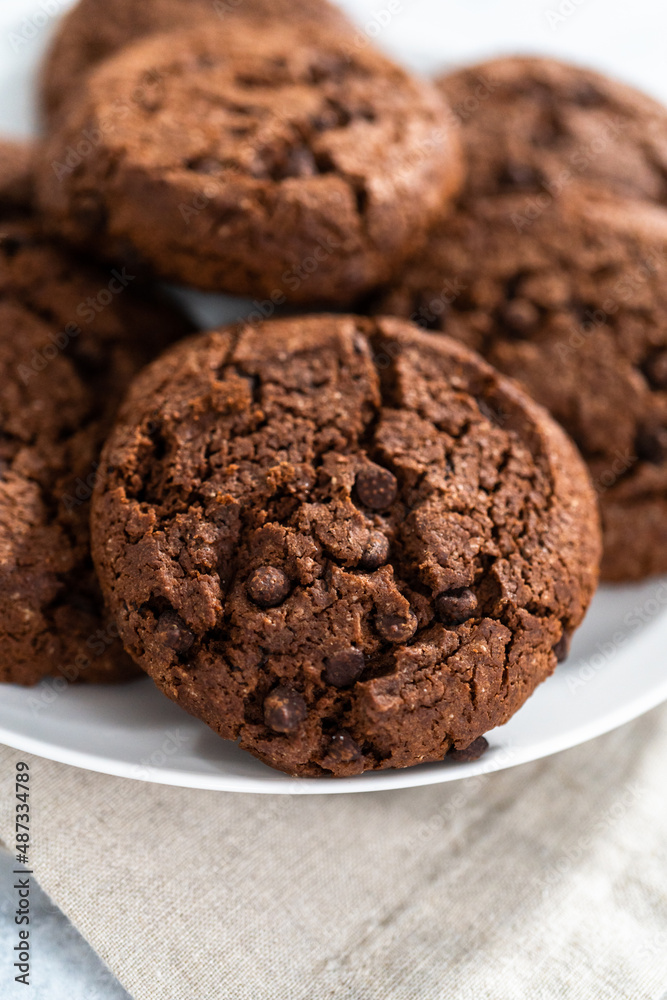 Double chocolate chip cookies Double chocolate chip cookies