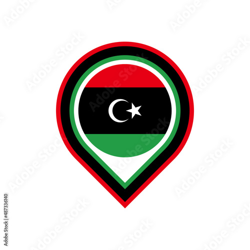 Free Download libya flag map pin icon. isolated on white background - GFXLoad
