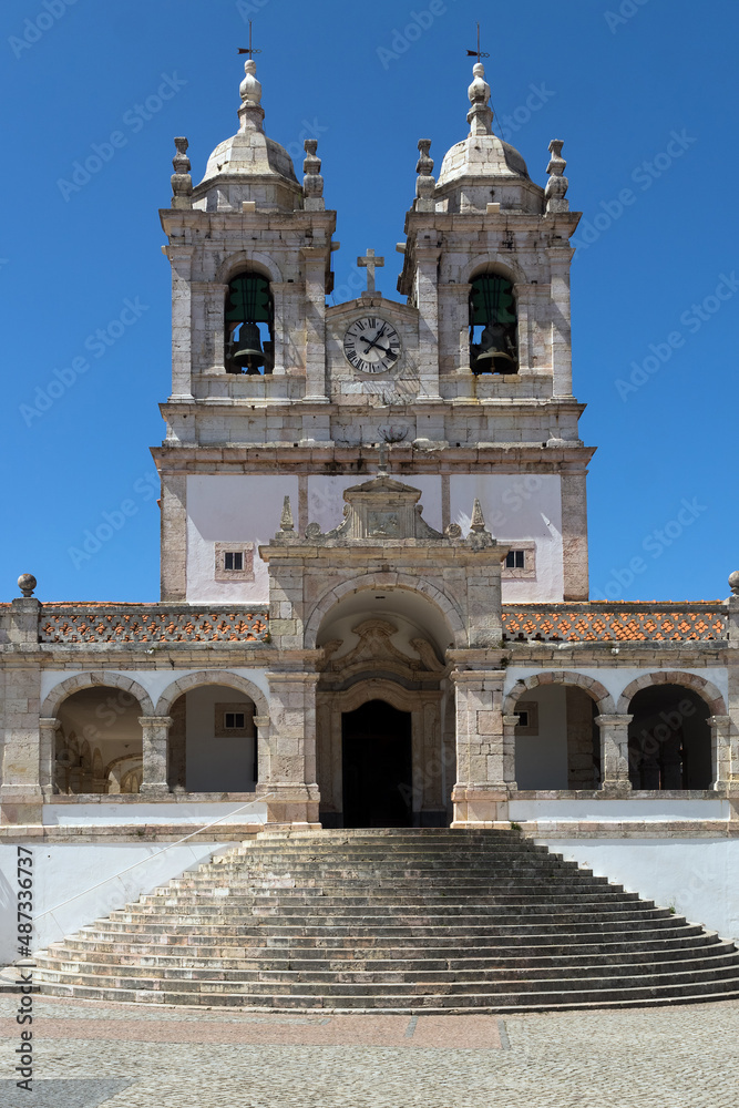 Fototapeta premium Nossa Senhora da Nazare Church, Sanctuary, Nazare, Portugal.