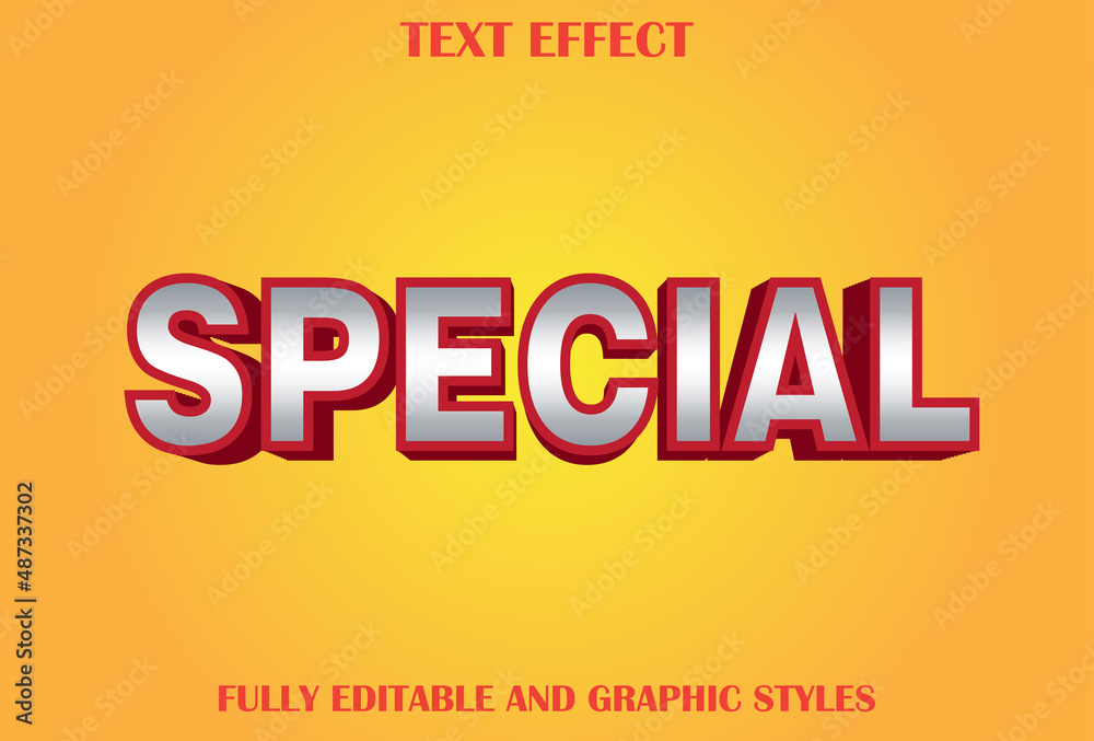 special text effect on yellow background. special text effect on yellow background.