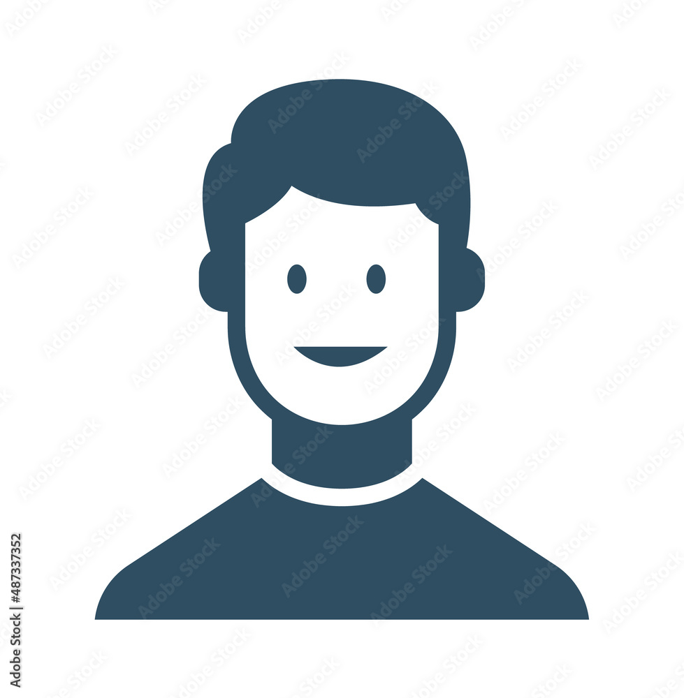 Smile icon. Vector graphic glyph style isolated on white background Smile icon. Vector graphic glyph style isolated on white background