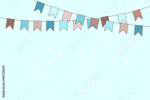 Holiday and newborn background with flags 