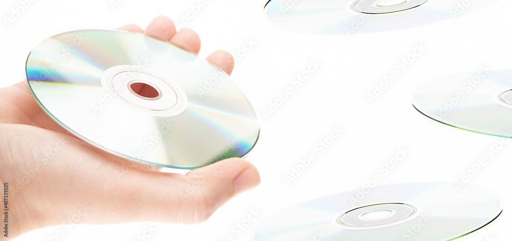 image of cd disk hand white background image of cd disk hand white background